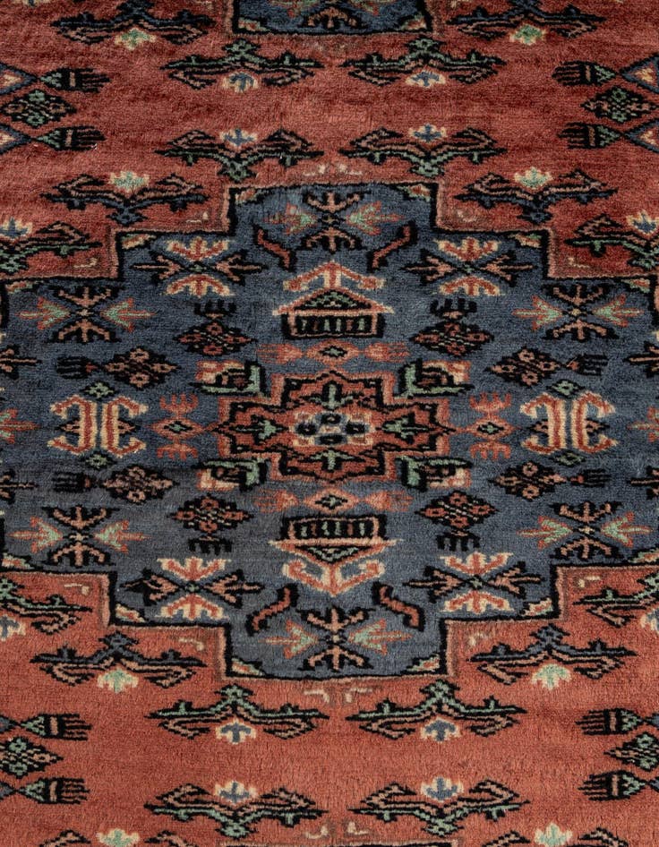 Detail image of  4' 3 x 5' 7  Hand Knotted Kazak Oriental Wool Rug