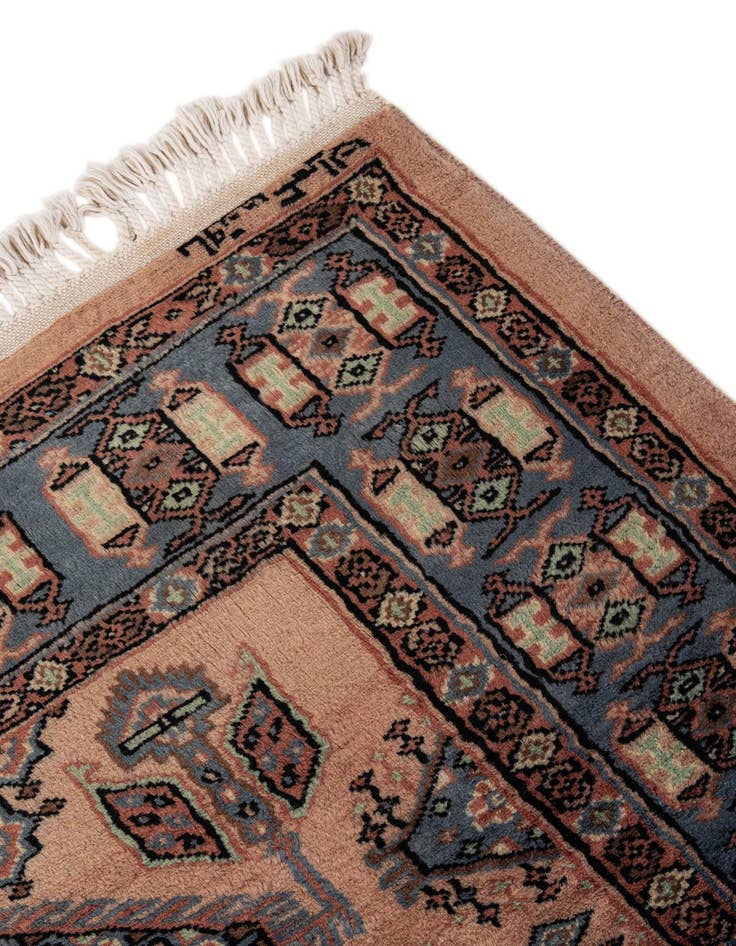 Detail image of  4' 4 x 6' 3  Hand Knotted Kazak Oriental Wool Rug