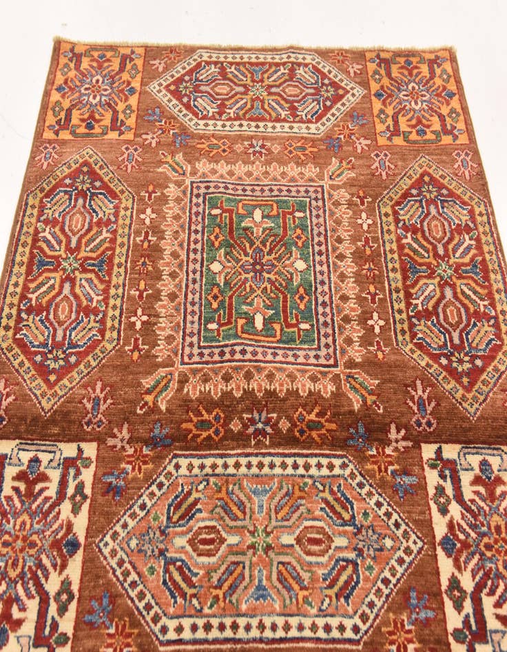 Detail image of  3' 4 x 5' 2  Hand Knotted Kazak Rug