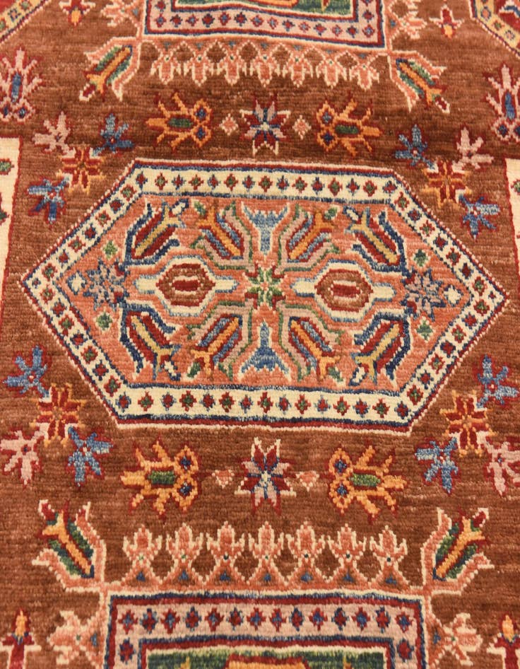 Detail image of  3' 4 x 5' 2  Hand Knotted Kazak Rug