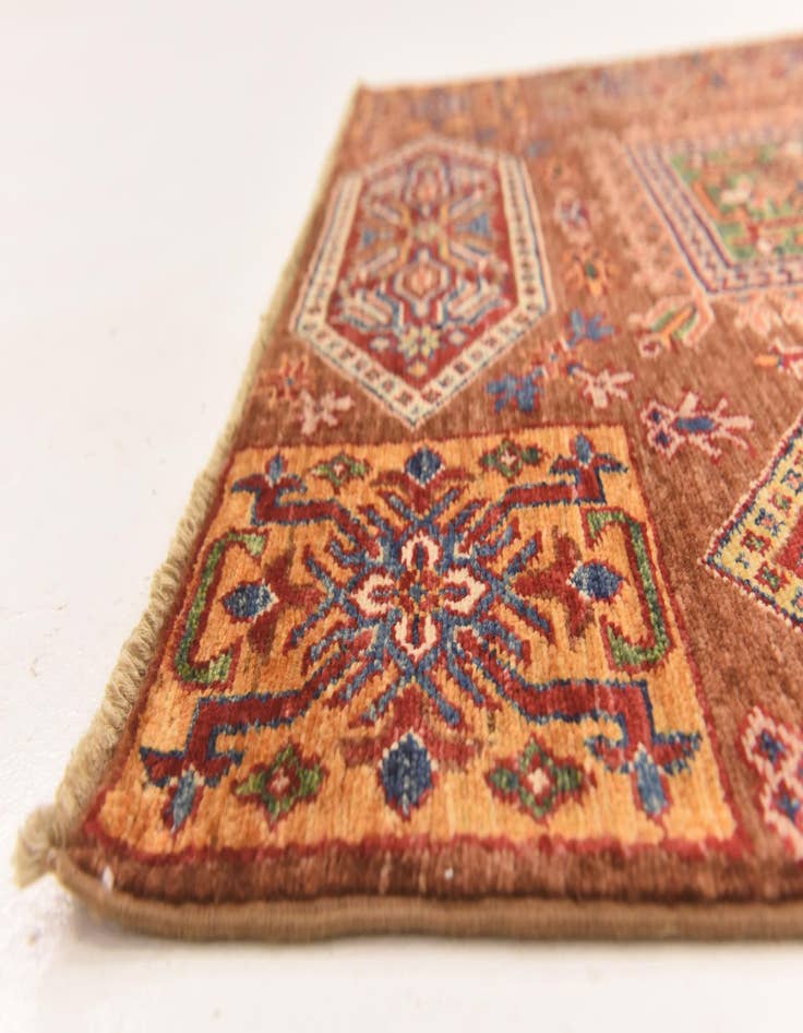 Detail image of  3' 4 x 5' 2  Hand Knotted Kazak Rug