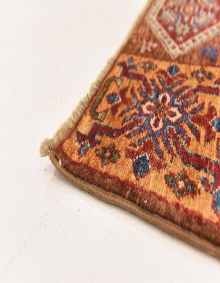 Detail image of  3' 4 x 5' 2  Hand Knotted Kazak Rug