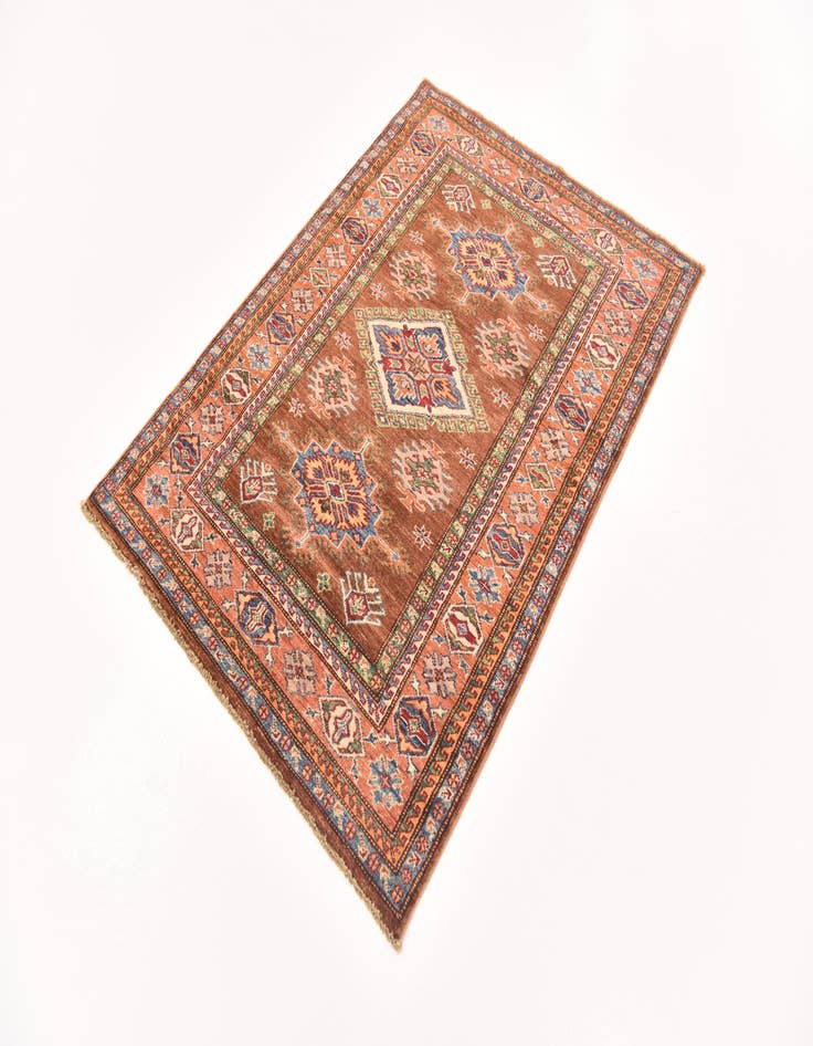 Detail image of  3' 6 x 4' 10  Hand Knotted Kazak Oriental Rug