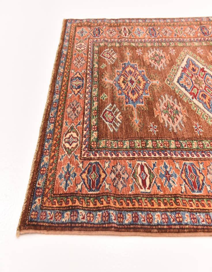 Detail image of  3' 6 x 4' 10  Hand Knotted Kazak Oriental Rug