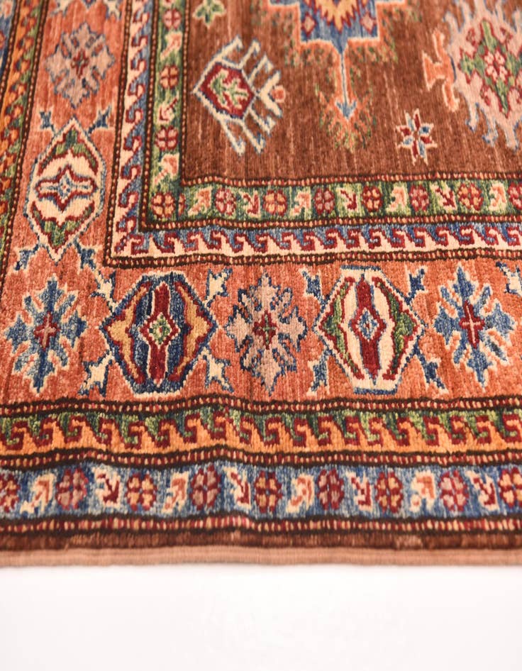Detail image of  3' 6 x 4' 10  Hand Knotted Kazak Oriental Rug
