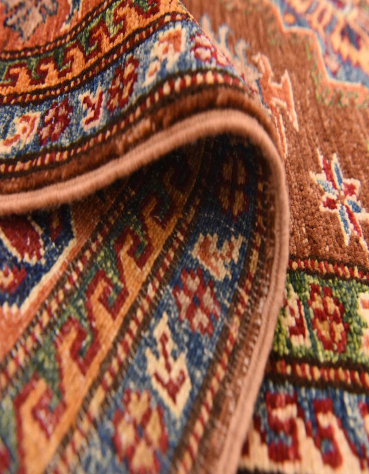 Detail image of  3' 6 x 4' 10  Hand Knotted Kazak Oriental Rug