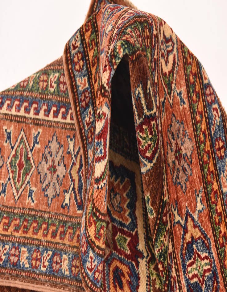 Detail image of  3' 6 x 4' 10  Hand Knotted Kazak Oriental Rug