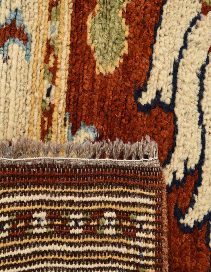 Detail image of  4' x 5' 10  Hand Knotted Kazak Wool Rug