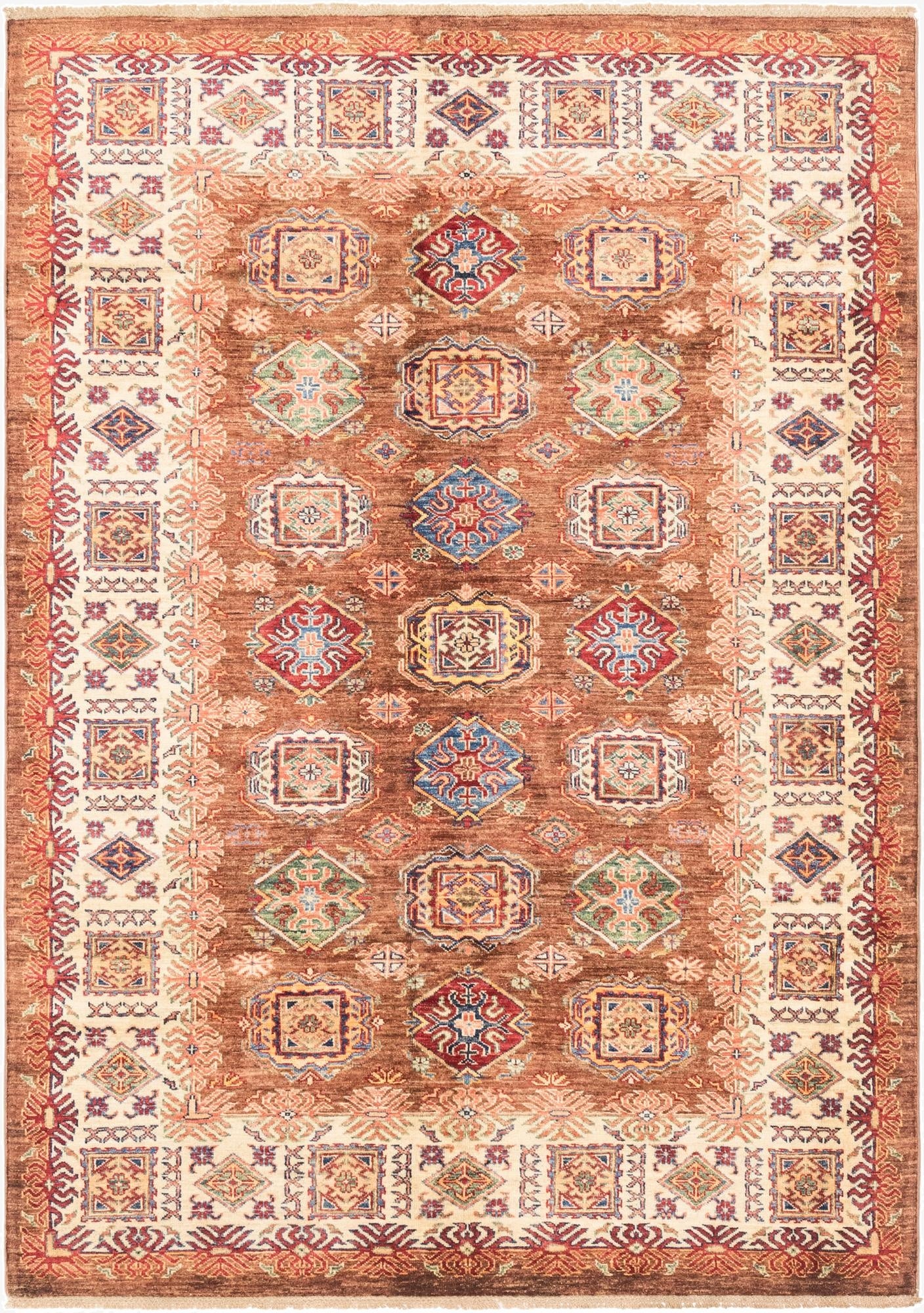  5' 6 x 7' 10  Hand Knotted Kazak Oriental Rug