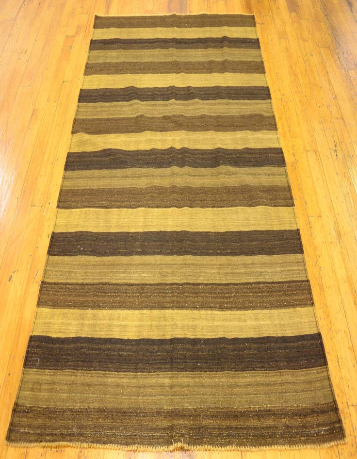 Detail image of  5' 2 x 7'  Hand Woven Kilim Afghan Wool Rug