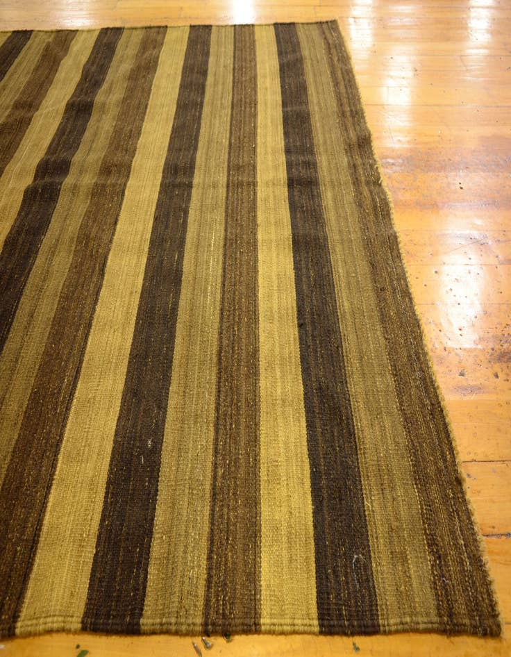 Detail image of  5' 2 x 7'  Hand Woven Kilim Afghan Wool Rug