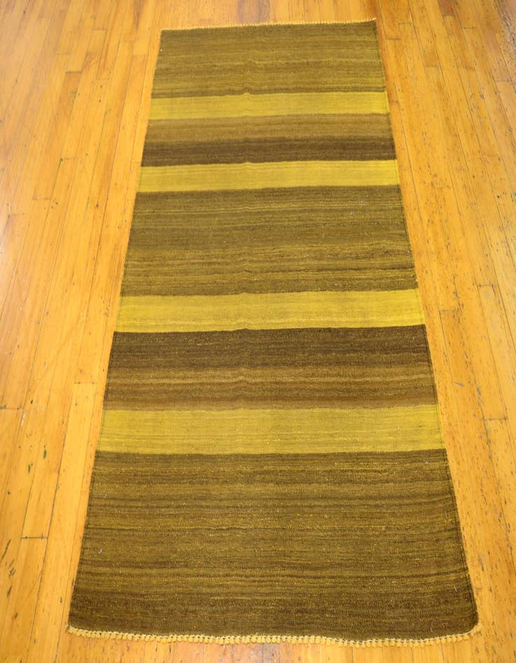 Detail image of  4' 1 x 5' 10  Hand Woven Kilim Afghan Wool Rug