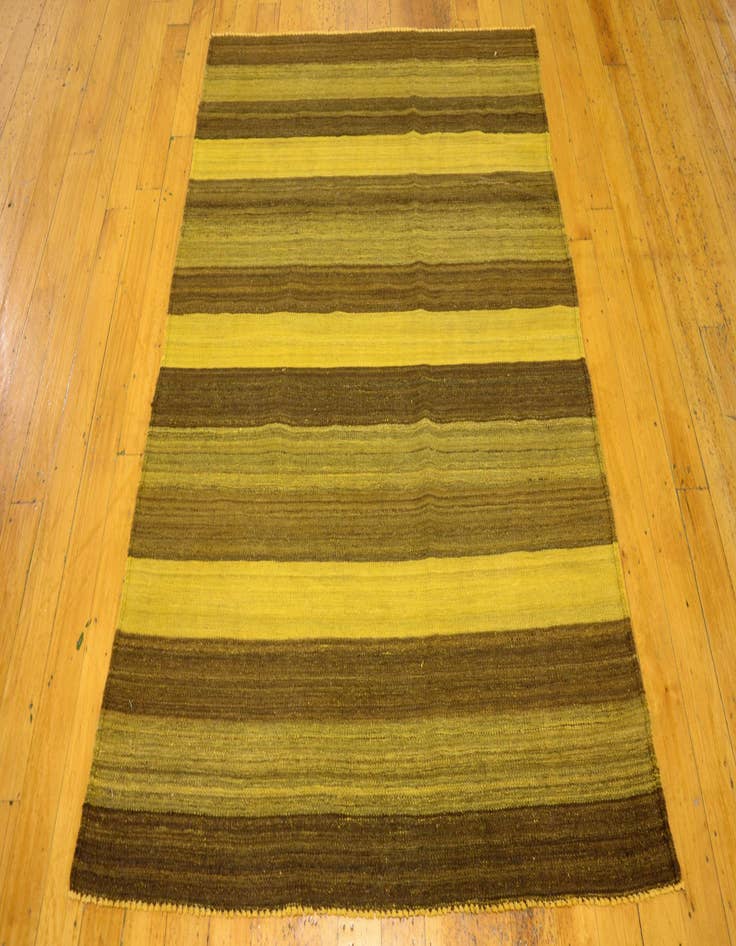 Detail image of  4' 2 x 5' 7  Hand Woven Kilim Afghan Wool Rug