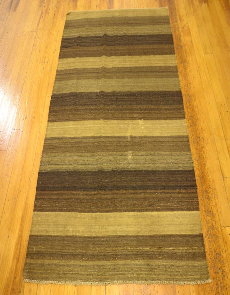 Detail image of  4' 1 x 5' 6  Hand Woven Kilim Afghan Wool Rug