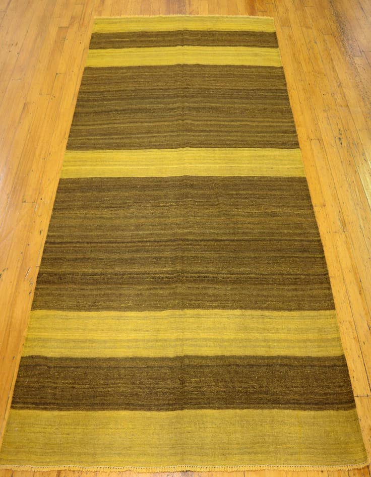 Detail image of  5' 3 x 6' 9  Hand Woven Kilim Afghan Wool Rug