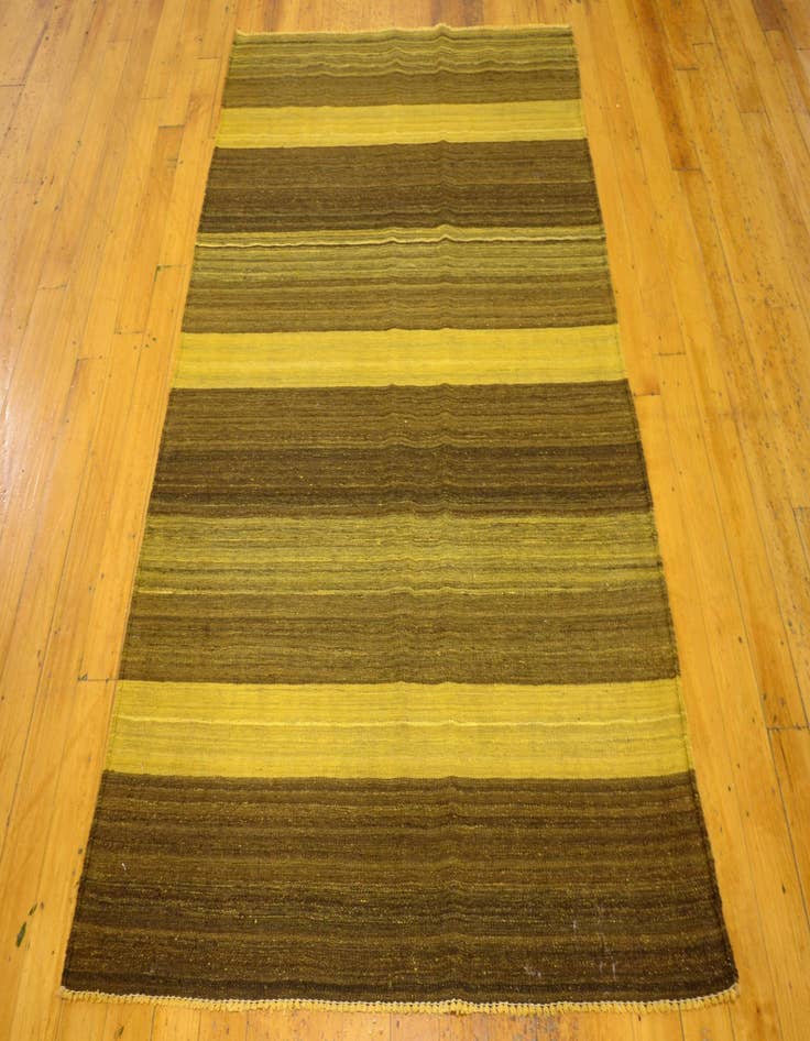 Detail image of  4' 2 x 5' 11  Hand Woven Kilim Afghan Wool Rug