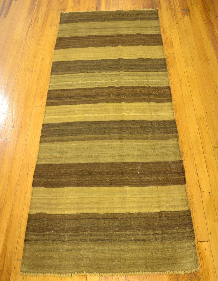 Detail image of  4' 2 x 5' 7  Hand Woven Kilim Afghan Wool Rug