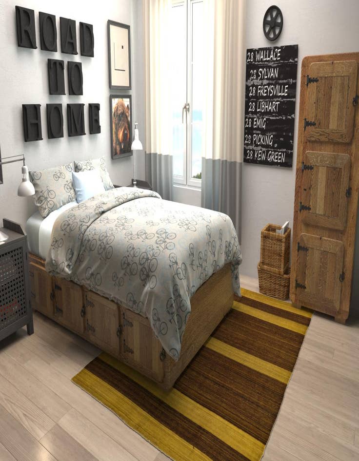 Detail image of  5' 1 x 6' 10  Hand Woven Kilim Afghan Wool Rug