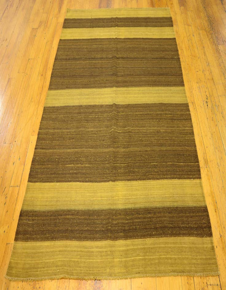 Detail image of  5' 1 x 6' 10  Hand Woven Kilim Afghan Wool Rug