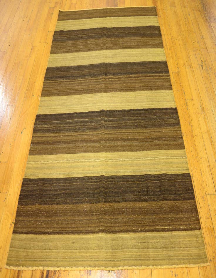 Detail image of  5' 1 x 7'  Hand Woven Kilim Afghan Wool Rug