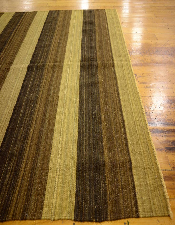 Detail image of  5' 1 x 7'  Hand Woven Kilim Afghan Wool Rug