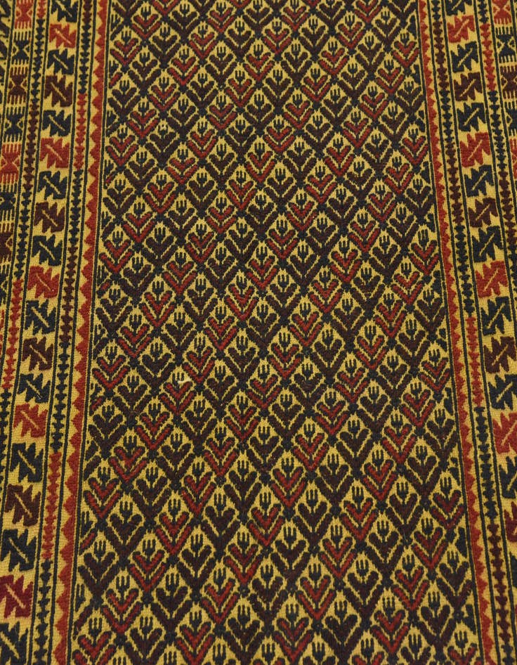 Detail image of  4' 2 x 6'  Hand Woven Kilim Afghan Wool Rug