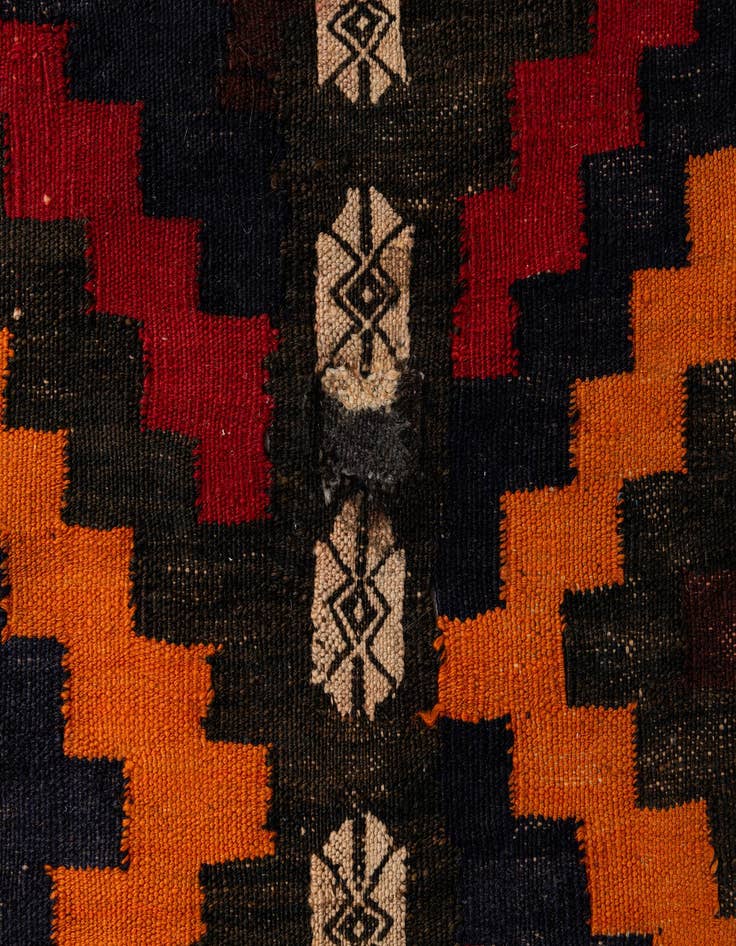 Detail image of  8' 3 x 10' 9  Hand Woven Kilim Afghan Wool Rug