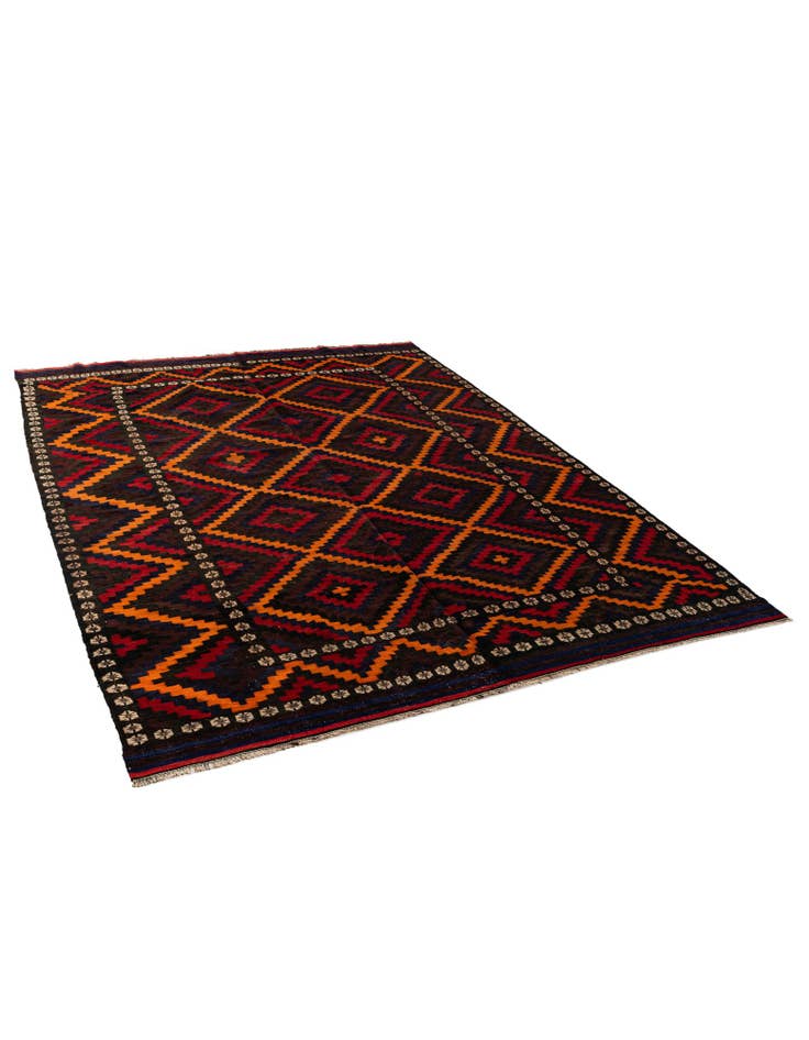 Detail image of  8' 3 x 10' 9  Hand Woven Kilim Afghan Wool Rug