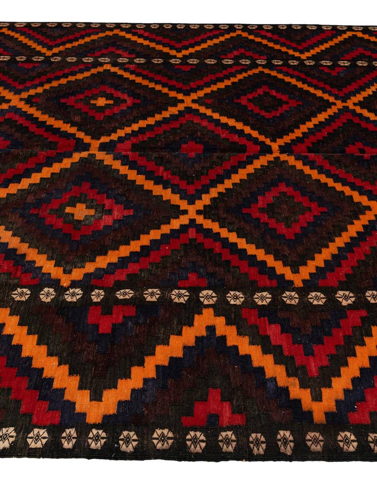 Detail image of  8' 3 x 10' 9  Hand Woven Kilim Afghan Wool Rug
