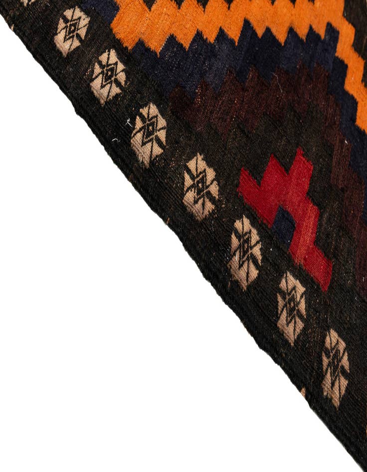Detail image of  8' 3 x 10' 9  Hand Woven Kilim Afghan Wool Rug