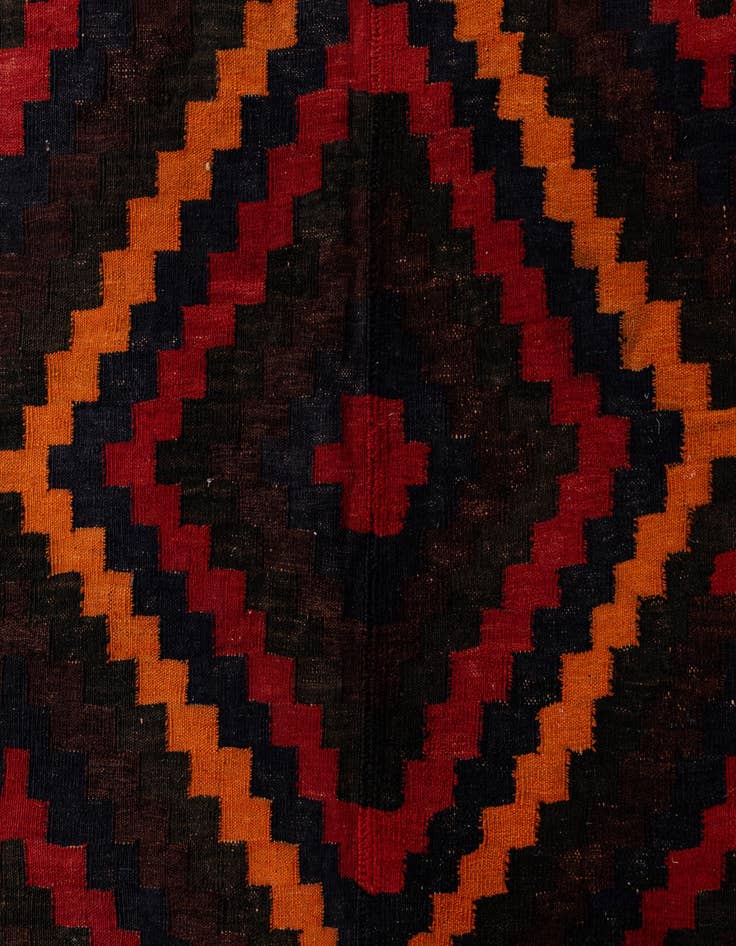Detail image of  8' 3 x 10' 9  Hand Woven Kilim Afghan Wool Rug