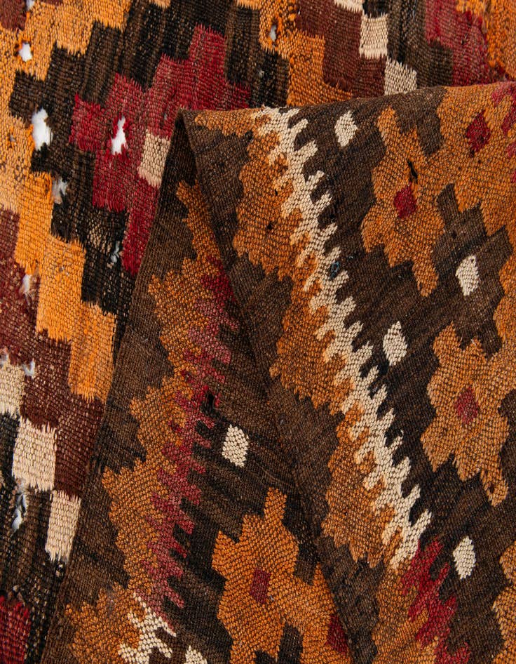 Detail image of  8' 7 x 12' 7  Hand Woven Kilim Afghan Rug