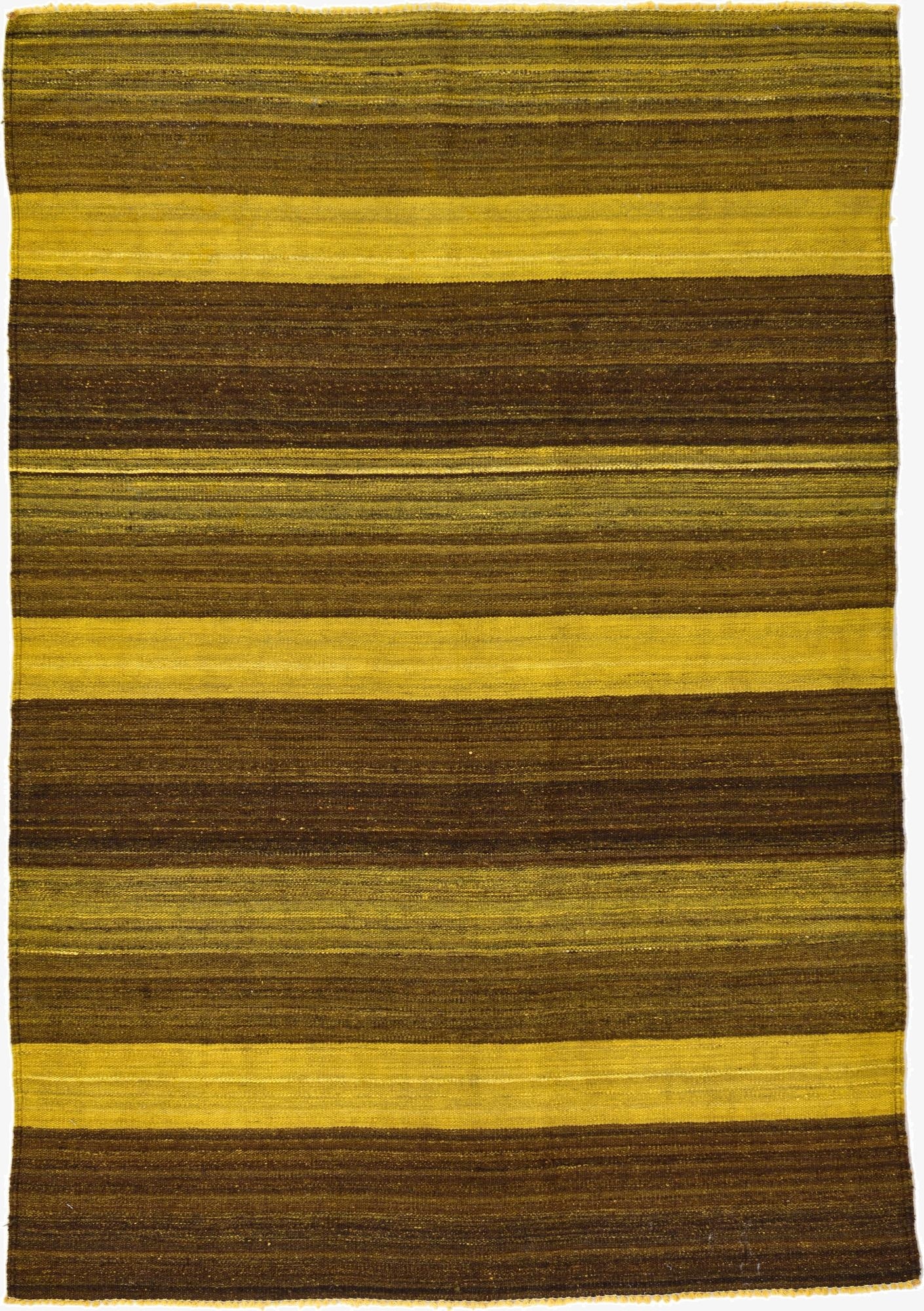  4' 2 x 5' 11  Hand Woven Kilim Afghan Wool Rug