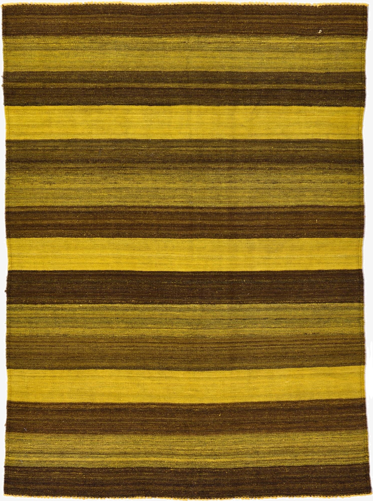  4' 2 x 5' 7  Hand Woven Kilim Afghan Wool Rug