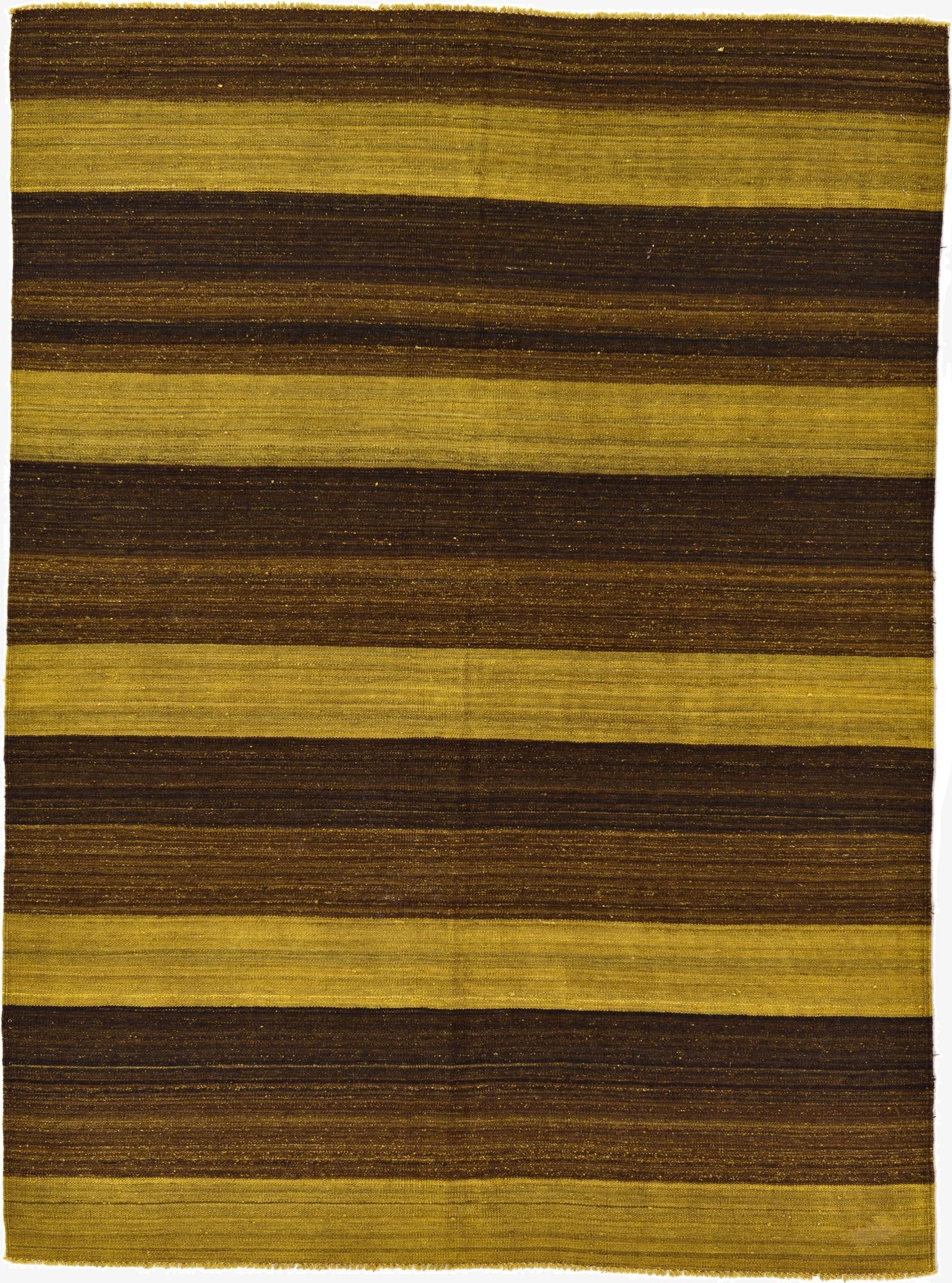  5' 1 x 6' 11  Hand Woven Kilim Afghan Wool Rug