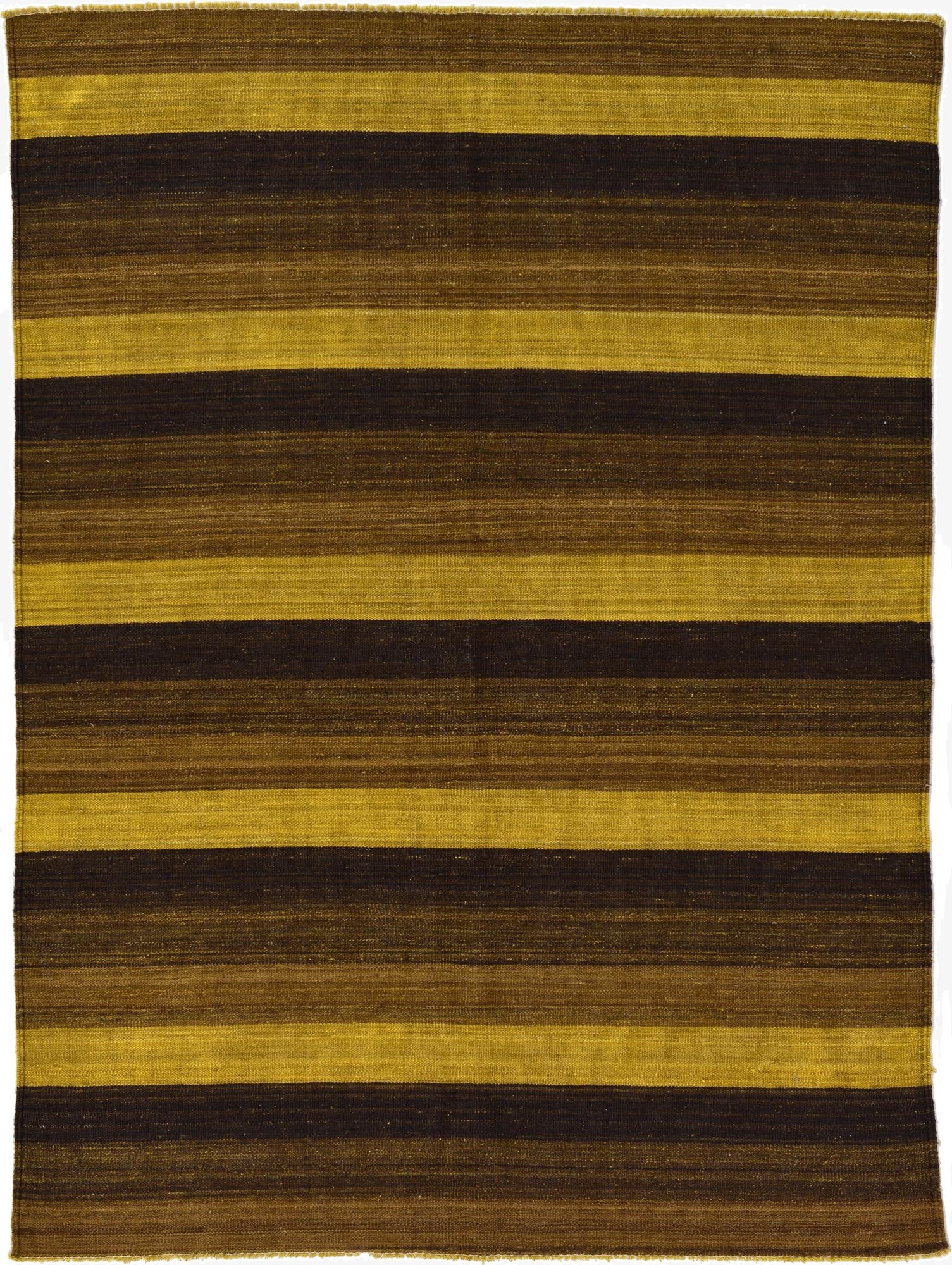  5' 1 x 6' 10  Hand Woven Kilim Afghan Wool Rug