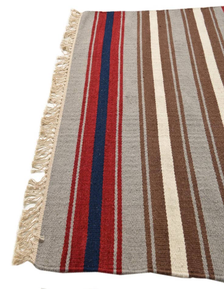 Detail image of  3' x 5' 2  Hand Woven Kilim Dhurrie Wool Rug