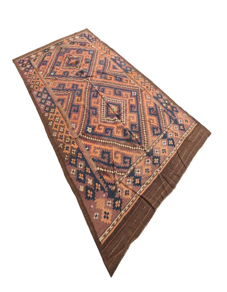 Detail image of  6' 3 x 11' 4  Hand Woven Kilim Fars Wool Rug