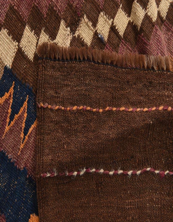 Detail image of  6' 3 x 11' 4  Hand Woven Kilim Fars Wool Rug