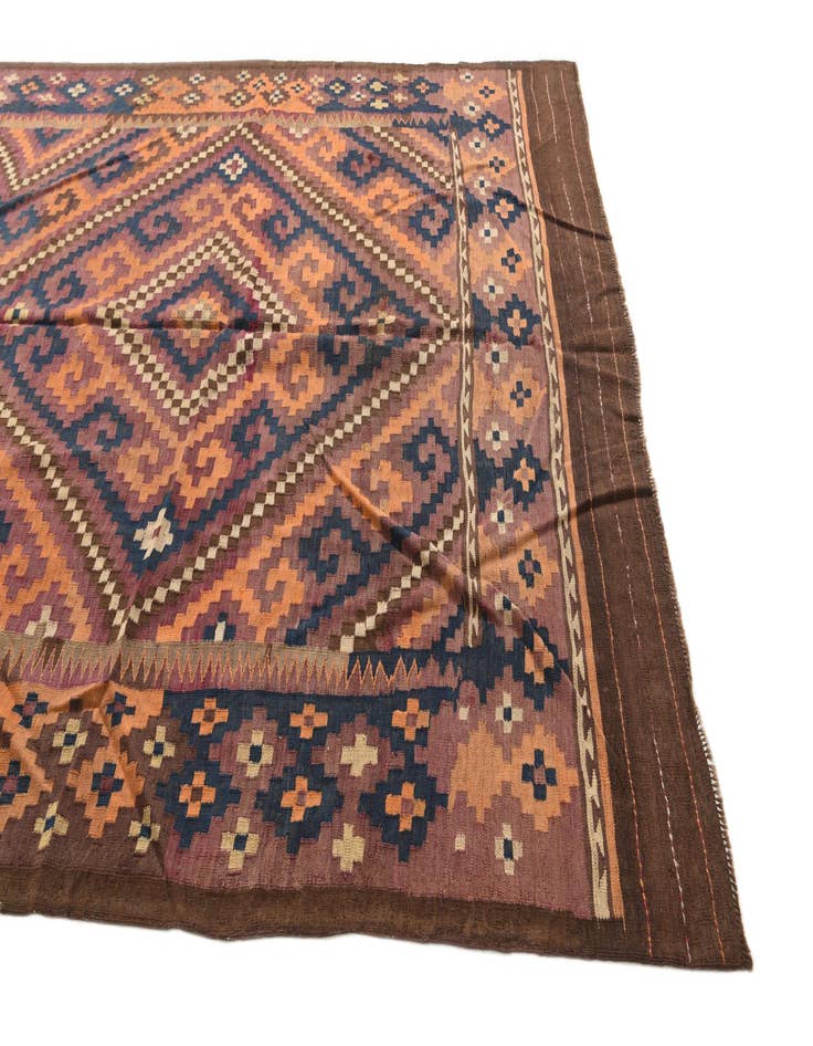 Detail image of  6' 3 x 11' 4  Hand Woven Kilim Fars Wool Rug
