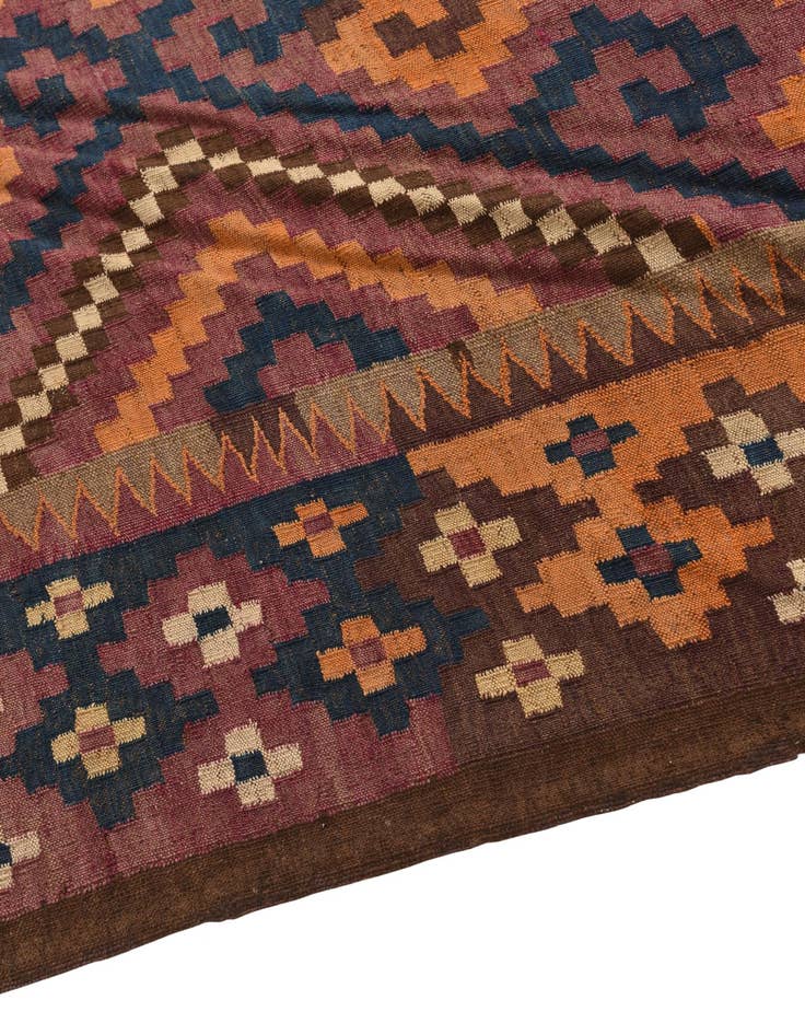 Detail image of  6' 3 x 11' 4  Hand Woven Kilim Fars Wool Rug