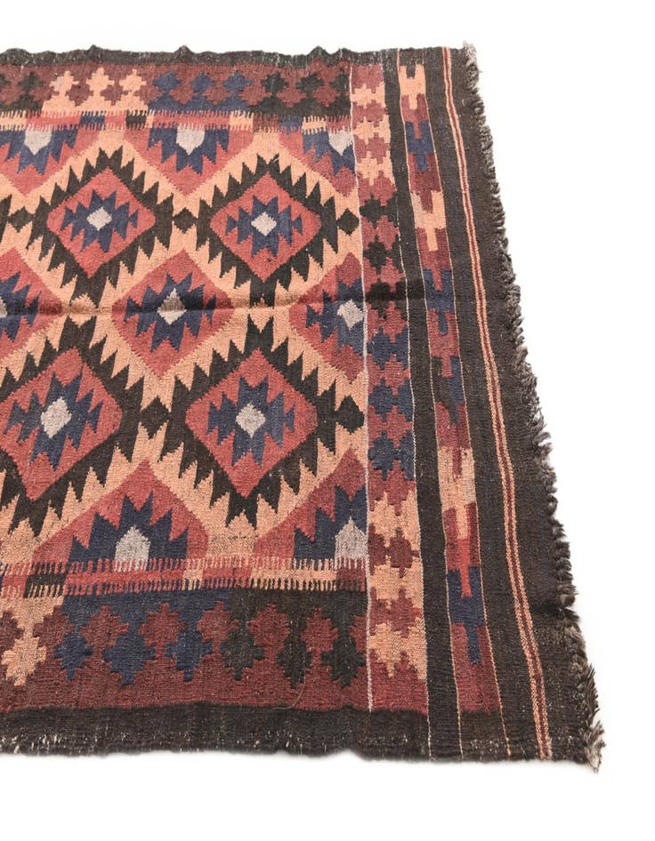 Detail image of  4' 7 x 7' 9  Hand Woven Kilim Fars Wool Rug