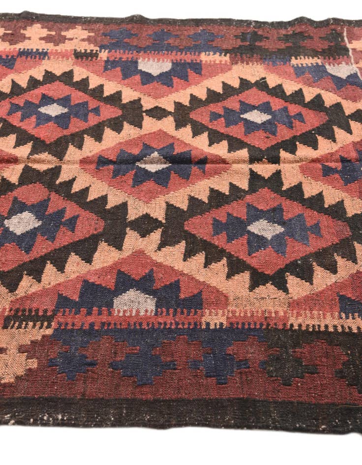 Detail image of  4' 7 x 7' 9  Hand Woven Kilim Fars Wool Rug