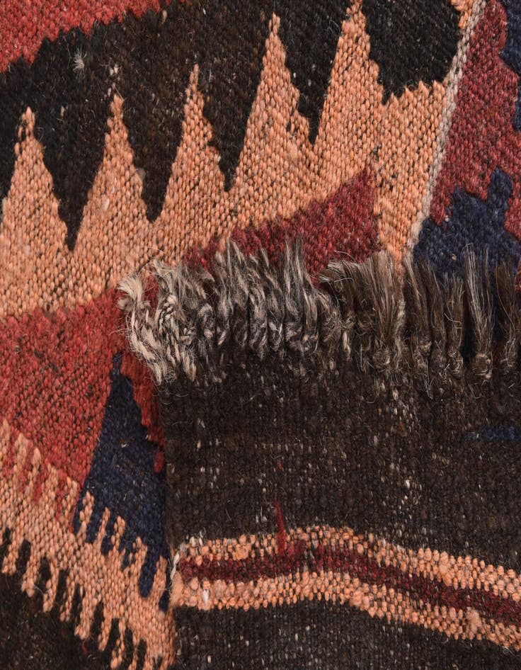 Detail image of  4' 7 x 7' 9  Hand Woven Kilim Fars Wool Rug