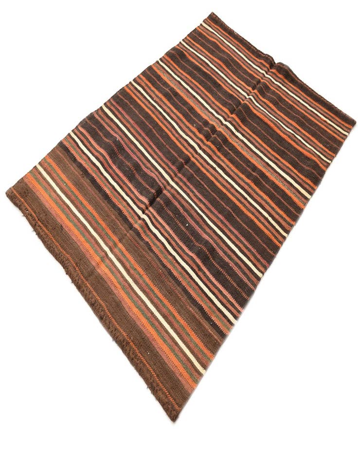 Detail image of  4' 6 x 6' 7  Hand Woven Kilim Fars Wool Rug