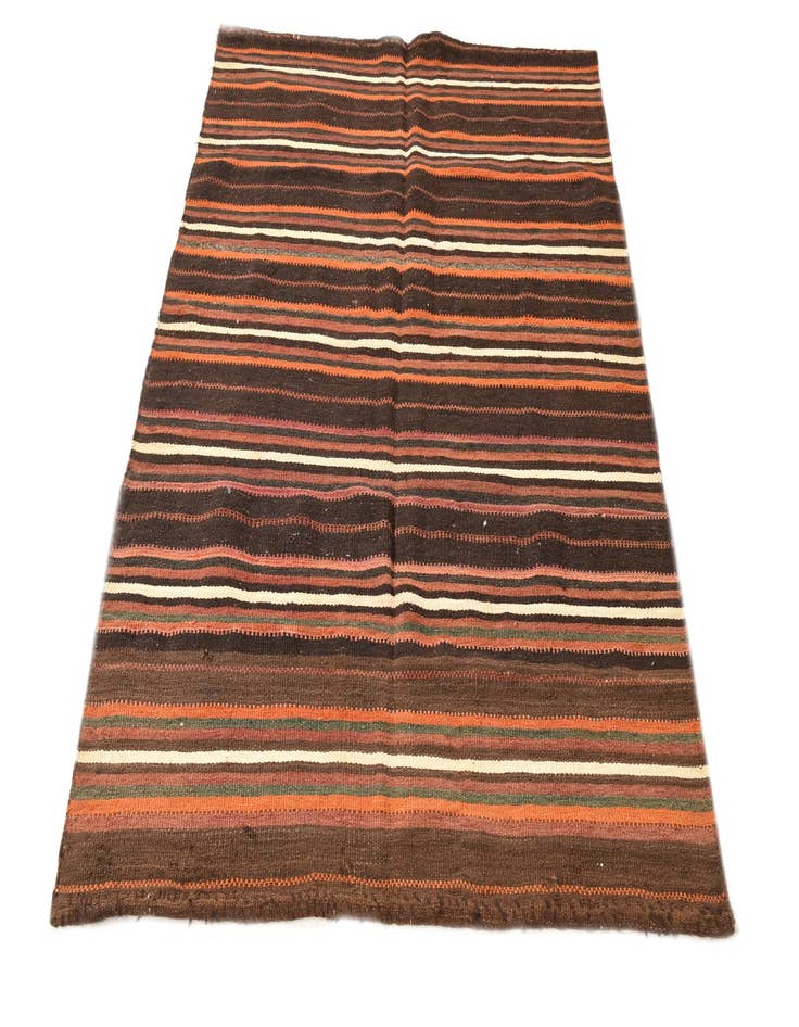 Detail image of  4' 6 x 6' 7  Hand Woven Kilim Fars Wool Rug