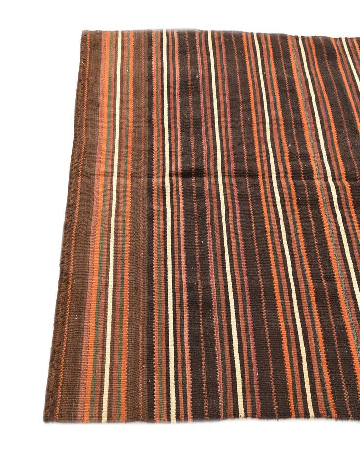 Detail image of  4' 6 x 6' 7  Hand Woven Kilim Fars Wool Rug