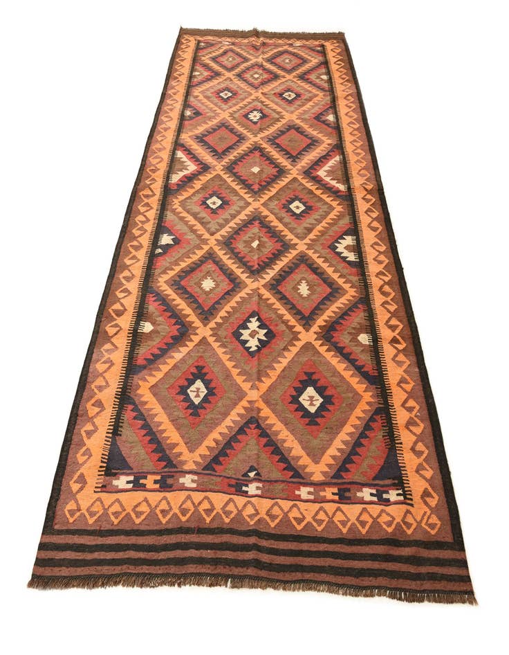 Detail image of  5' 6 x 10' 6  Hand Woven Kilim Fars Wool Rug