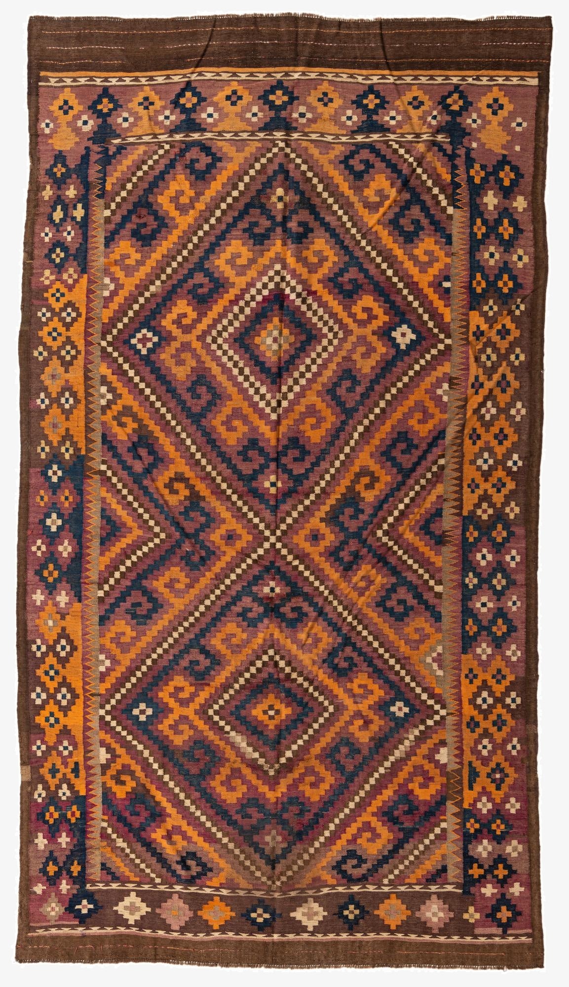  6' 3 x 11' 4  Hand Woven Kilim Fars Wool Rug