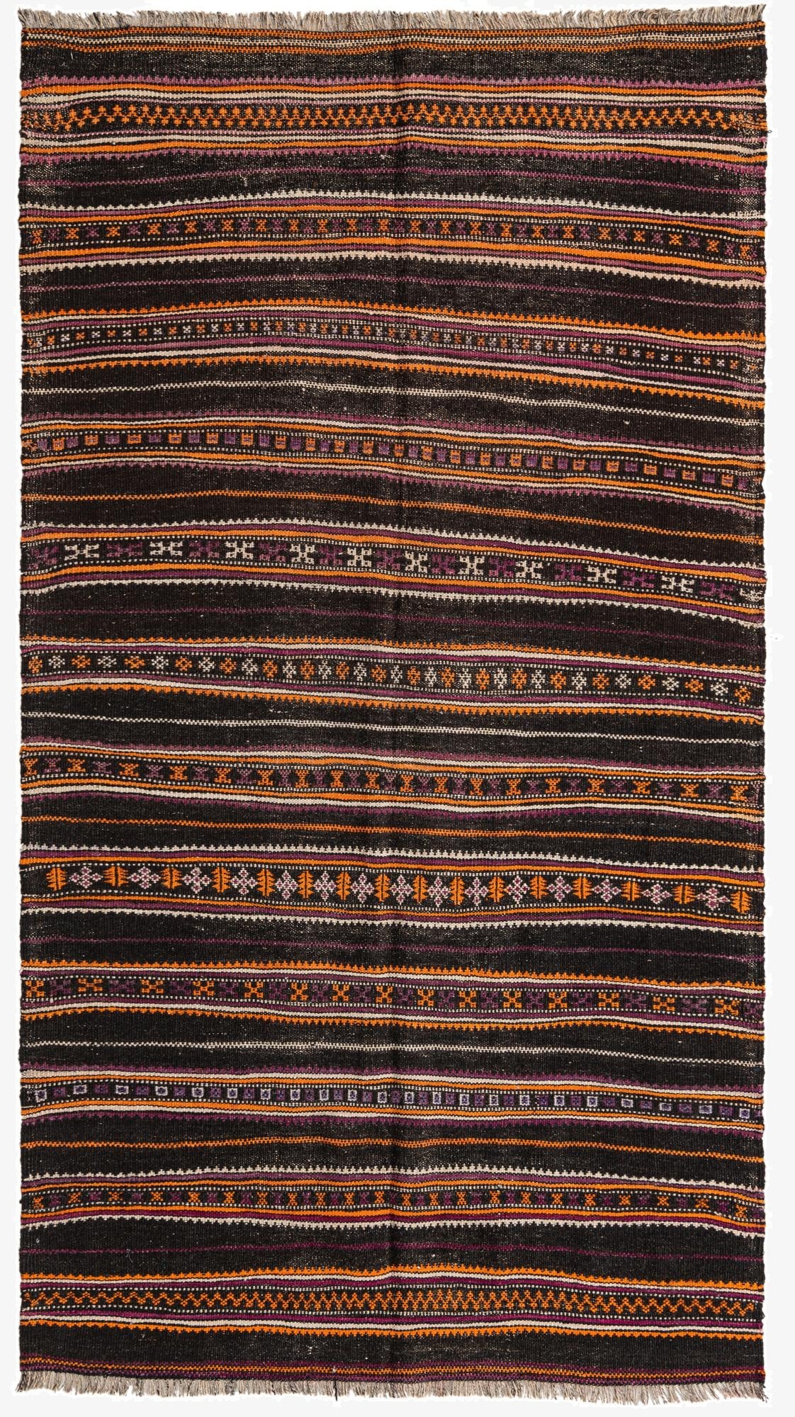  5' 7 x 9' 10  Hand Woven Kilim Fars Wool Rug